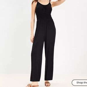 LOFT Black Sleeveless Jumpsuit